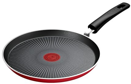 Tefal Daily Expert röd non-stick pannkakspanna, 25 cm, C2893802, Thermo Signal ™, titan beläggning, fast handtag, ugnssäker