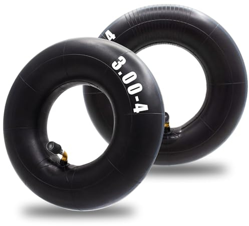 2pcs 3.00-4 (260x85mm) Inner Tube with TR-87 Curved Valve, Compatible with Various Lawn Mowers, Wheelbarrows, Garden Trailers, Go-Karts, Golf Carts and More
