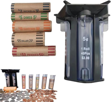 Rouleau de pièces de monnaie, machine à rouleaux de pièces de monnaie - Trieur de changement d'organisateur de pièces créatif | Compteur de pièces de monnaie, emballages de rouleaux de pièces de