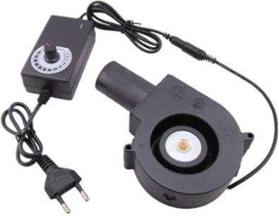 97mm Ventilatore Soffiante Spina USA/UE con Regolatore di Velocità Uscita Aria per Barbecue Riscaldatore Barbecue Esterno Stufa Stufa a Legna Stufa a Olio Ventilatore Soffiante Set (Spina UE)