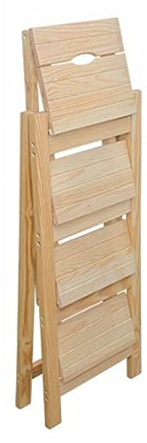 Sgabello pieghevole a scaletta in legno con libreria e supporto per piante e capacità di 150 kg, per cucina e biblioteca, multifunzionale a 4 gradini