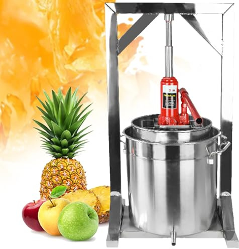 Pressoir à Fruits Et Vin, Presse Hydraulique En Acier Inoxydable Pour Jus De Fruits, Pommes, Raisins, Cidre, Fournitures Et éQuipements De Vinification,12L