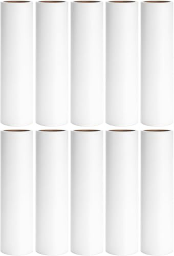 Wangdaqi Fusselroller-Nachfüllpackung, 24 cm, Großpackung mit 10 Rollen, große Tierhaare, klebrige Rollen, Nachfüllpackungen für 23,9 cm bis 24,1 cm breite Boden-Fusselrollen, extra klebrig, insgesamt