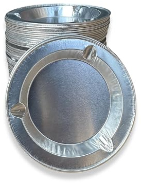 PACKEO Alu Aschenbecher aus kräftigem Aluminium, rund, ⌀ 8,6 cm x 1,3 cm tiefe, für Veranstaltungen, Gastronomie, Outdoor, Festivals – Hitzebeständig & leicht, 50 Stück