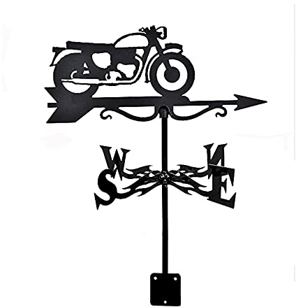 YXKJHH Girouette de Toit Moto cultivateur Art Decor girouette en Acier Inoxydable Outils de Mesure girouette indicateur de Direction pour Jardin Patio Cour décoration