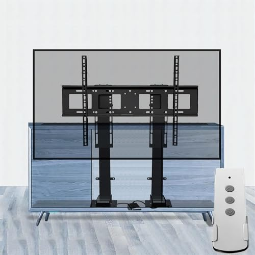 ApuaVireo&Co Supporto TV LCD da pavimento motorizzato TV Lift con telecomando hub a due motori 130 cm/51,1 pollici, per televisori da 55 a 100 pollici fino a 120 kg/264 lb