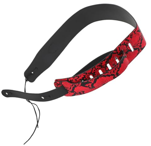 BESTonZON Gitarrengurt Riemen für E-Bass Gitarrenzubehörgurte Gurt für Bassgitarre Gurte für Bassgitarren Gurt für E-Gitarre Bassgurtgitarre Akustikgitarrenzubehör Gitarrengürtel Pu rot
