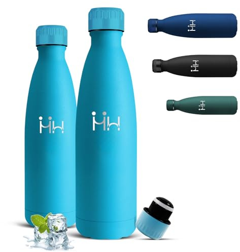 Mujigaga Trinkflasche Thermo 750ml, Edelstahl-Trinkflasche, BPA-Frei, Trinkflaschen Auslaufsicher, Isolierflasche Doppelwandig, Wasserflasche Metall, Wasserflasche für Schule, Camping, Sport