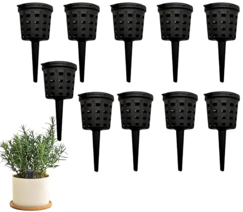 Générique Cesti per fertilizzanti con coperchio,10 pezzi portatili a rilascio lento - vasi da giardino, vivaio, per erbe e fiori vegetali interni esterni Balcone