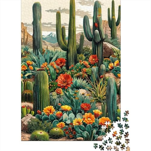 Jardin des Cactus du désert Puzzle 1000 Pièces Adulte Classique Qualité Supérieure Jeu Éducatif Défi Cadeau Original Papier Jeu De Famille Intéressant 52x38cm/1000pcs