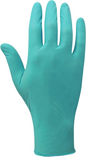 Ansell 92600M Touch N Tuff 92-600 Disposable Powder-Free 5 mil Nitrile Gloves, 9.5 Length, 3 Width, 0.09 Height, Medium, Teal (Pack of 100)