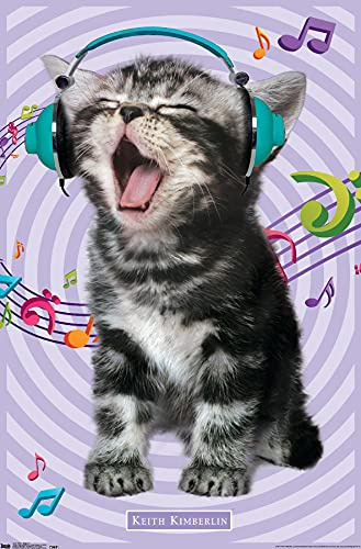Trends International Keith Kimberlin - Kitten - Singing Wall Poster, 22.375 x 34, Premium Unframed Version