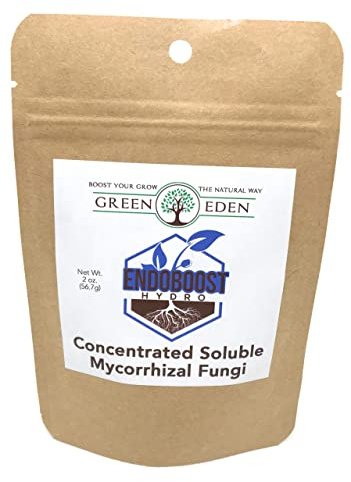 GreenEden EndoBoost Hydro Soluble Mycorrhizal Fungi (7 Species) - Makes 120 Gallons - Mycorrhizae Root Enhancer - Bacteria Inoculant - Hydroponics or Soil