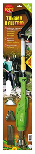 BSI - Puissant Désherbeur Électrique Multifonctions Thermo Kill Trio 650°C - Permet de Décaper la Peinture et d'Allumer le Barbecue avec 4 Buses Adaptées