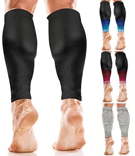 aZengear Mangas de Compresión para Pantorrillas Hombres y Mujeres, Medias Compresivas, Calcetines de Soporte para Deporte, Correr (XXL)