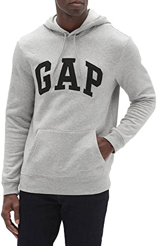 Gap Arco Hueco de Forro Polar Sudadera, Gris Claro Jaspeado, Medium para Hombre