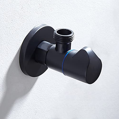 BiaoTeng Valvola Angolare 1/2,Valvola Arresto Nero,Valvola Arresto Acqua Bagno,Rubinetto Sottolavabo Nero,Valvola Arresto Acqua 1/2,Per Wc,nero A