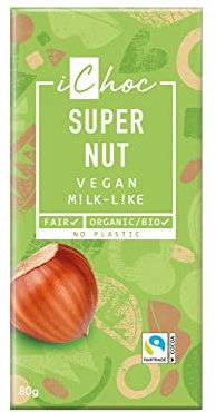 CHOCOLATE VEGANO BIO CON AVELLANAS 80G - iCHOC