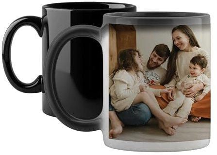 Giftme Personalised with Two Photos/Multi Photo Printed Collage Mug, 11oz Ceramic Magic Mug Special Occasion Novelty Gift, Friends,Birthday,Coffee Tea Mug. (1 Photo)