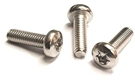 Linsenkopfschraube mit Innensechsrund TX-5 (DIN7985TX - ISO14583) aus Edelstahl A2 in M 1,6 x 4mm - 50 Stück