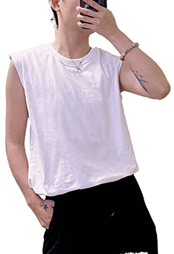 AAREHA Tank Top mit Stärkerem Elastikband Superflacher Kompressions-Sportkorsett BH Ohne Klammern Sportlicher Sport BH (Color : White, Size : 6XL)