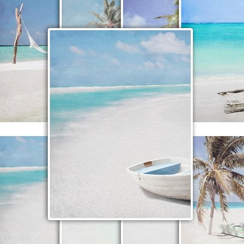 GRAZDesign Fliesenaufkleber Bad & Küche, Maritimes Look, Strand und Meer Klebefliesen selbstklebend - 15x20cm - 12 Stück