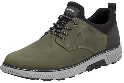 Rieker b3360 HWK herr halvskor pastell/marinblå/lakan/am, Grön kombi, 41 EU