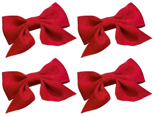 Red Bow Hair Clip Large Cute Hair Accessories for Girls Big Red Bows Hairpins for Irthday Parties Cheerleading Children's Day Christmas and Other Festive Occasions 4pcs