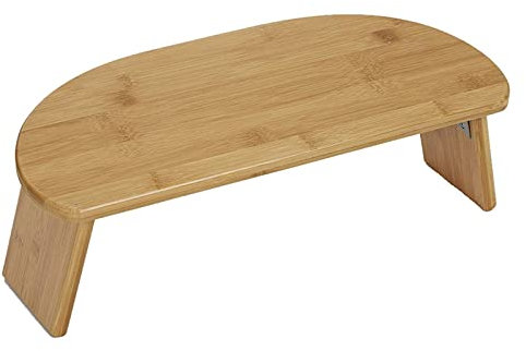Samnuerly Meditationsbank (17,5 x7,5 x6,6), Bambus, Faltbarer und ergonomischer Meditationshocker, stabile Gebetsbank, Frieden und Glück