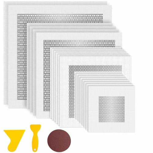 BetterJonny 23 Pcs Drywall Repair Kit, 2/4/6/8 Inch Self Adhesive Drywall Repair Patch, Dry Wall Patches for Holes, Ceiling Hole Patch Repair Kit