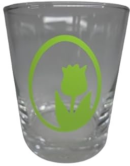 Lichtidee Teelicht Glas Windlicht Tischlicht print mit Tulpe im Ei grün Herbst Handmade Unikat Maritim Geburtstag Ostern Muttertaggeschenk
