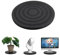 20cm Multiuso Giradischi Girevole, 360° Supporto Girevole Base Rotante con Cuscinetti a Sfera, Piattaforma Roteante Supporto Girevole Manuale per TV Monitor Artigianato Piante Bonsai, Nero