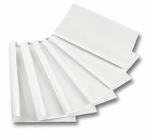 100 Thermobindemappen, Lederstruktur, weiß, 10 mm SONDERAKTION