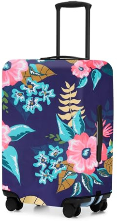 Adorila Resebagage skydd resväska skydd passar 60 cm bagage, tvättbar resväska skydd för bagage, bagageskydd TSA-godkänd (XL, blått språk), blått språk, XL, Blått språk, XL