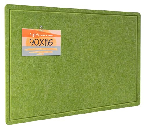 Stor anslagstavla – 90 x 118 centimeter, dekorativ filt vägg – vikbar fotodisplay med självhäftande tejp, inklusive 20 nålar – bladgrön