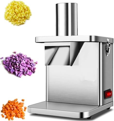 Vegetable Fruit Chopper SlicerVegetable Slicer Electric Electric Vegetable Chopper Machine, Commercial Vegetable Cutter, Heavy Duty Stainless Steel Vegetable Dicer, Desktop Vegetable Dicer,