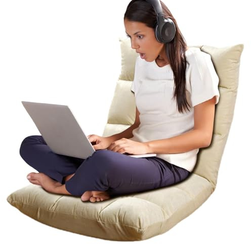 Canapé individuel de style fauteuil – Design de sol, idéal pour toutes les pièces | Canapé ergonomique, réglable en 5 positions, avec fermeture éclair, parfait pour les chambres, les maisons et les