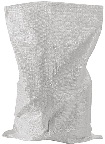 A&A Supplies UK Large White Rubble Sacks – Heavy-Duty Woven Builder Bags – 70x140cm (27.5x55) – Strong, Durable, Reusable for Construction, Garden Waste, and DIY Projects (20)