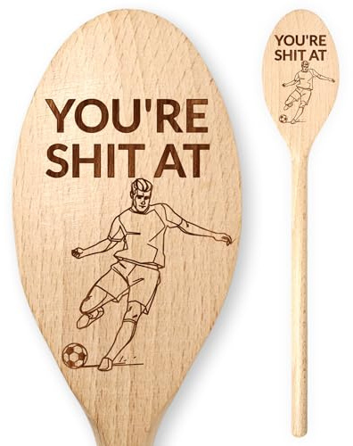 You're S**t At Football Holzlöffel Award Bad Crap Not Very Good Footie Soccer Fantasy Premier League Game Sports Team Challenge Five A Side FPL Work Competition Last Place Loser Worst Player Neuheit