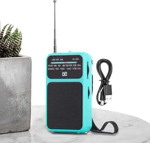 Radio Portátil De Supervivencia Recargable, 800mAh Multifunción Transistor De Bolsillo Compacto con Excelente Recepción De Baterías, Equipo Multifunción