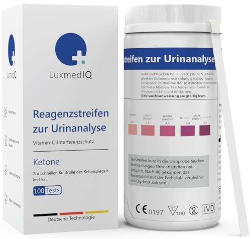 Keton Teststreifen – Ketose Teststreifen für Keto Ernährung Diät (100 Stk.)