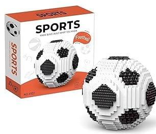 Pallone da Calcio Costruzioni Kits, Calcio Building Blocchi da Costruzione Gioco Costruire, Calcio Costruzioni Giocattoli incastro Adatto a Bambini e Adulti, Party Favors per Carnevale Natale