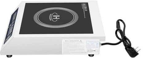 CHFUNE Piano cottura a induzione, 3500 W, piastra a induzione singola con timer da 24 ore, capacità di carico 70 kg, regolazione della temperatura, piastra a induzione per cucina, ufficio, campeggio