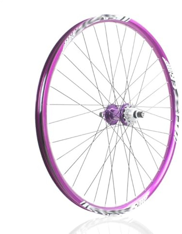 QUYCOIU 26 Mountainbike-Räder Vorne Und Hinten Schrauben-On Dirt Jump Bike 36H Hub Vorder 2 Hinter 4 Lager Schriftart 100/135MM 44mm Standard Sechsbolzenscheibenbremsen 120 Klicks(Rear+Freewheel)