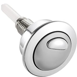 SEBA Home Dual Flush Toilet Button Compatible with Optima 49 – Chrome-Plated Replacement Flush Valve – Water-Saving Push Button for Cistern – Easy Install (Single Pack)