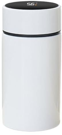 Mini tumbler, bottiglia d'acqua in acciaio con indicatore di temperatura, termica con coperchio, per ufficio, studenti, viaggi, palestra, autista, sport, percorso di lavoro quotidiano