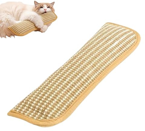 TIMIFUN Coussin interactif à l'herbe à Chat pour Chats, Coussin nettoyant pour Les Dents avec 6000 MG d'herbe à Chat Biologique, protège Vos Meubles, en sisal Doux pour Lutter Contre l'ennui (Large)