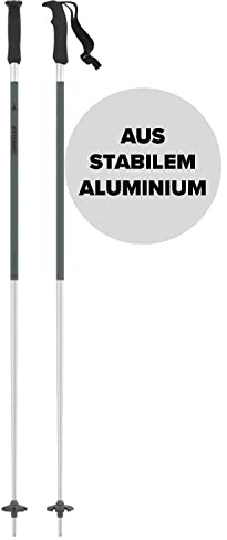 ATOMIC Redster Q Bastoncini da Sci in Alluminio 4*, Lunghezza 115 cm, Versatili, con Impugnatura ergonomica e rondella Pista da 60 mm, Verde/Argento