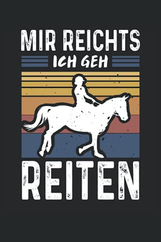 Pferde Notizbuch (liniert) Reiterin Pferd Vintage Retro Reiter