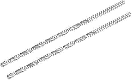 sourcing map 2 Stk. HSS Spiralbohrer(Schnellarbeitsstahl) Extra Lang Spiralbohrer, 6mm Bohrerdurchmesser 250mm Länge